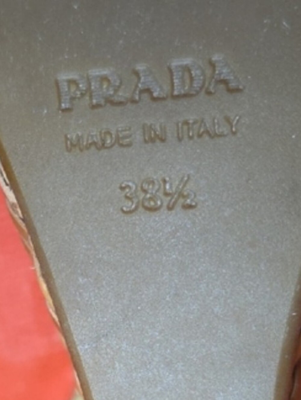 Prada metallic leather braided wedge sandals. - Picture 7 of 13